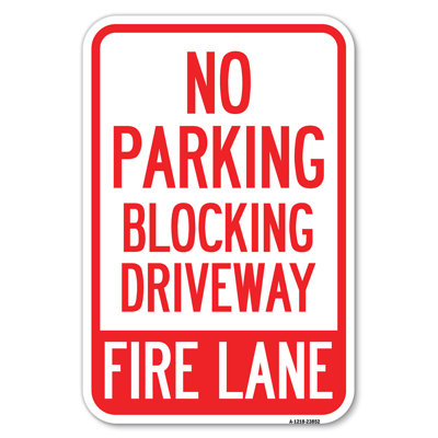 No Blocking Driveway, Fire Lane/23852
