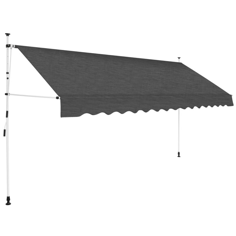 Dakota Fields Retractable Patio Awning, Anthracite, 4m W x 1.5m D
