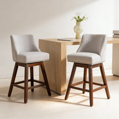 Ensemble de 2 tabourets pivotants à hauteur de comptoir, ensemble de 2 tabourets à hauteur de siège