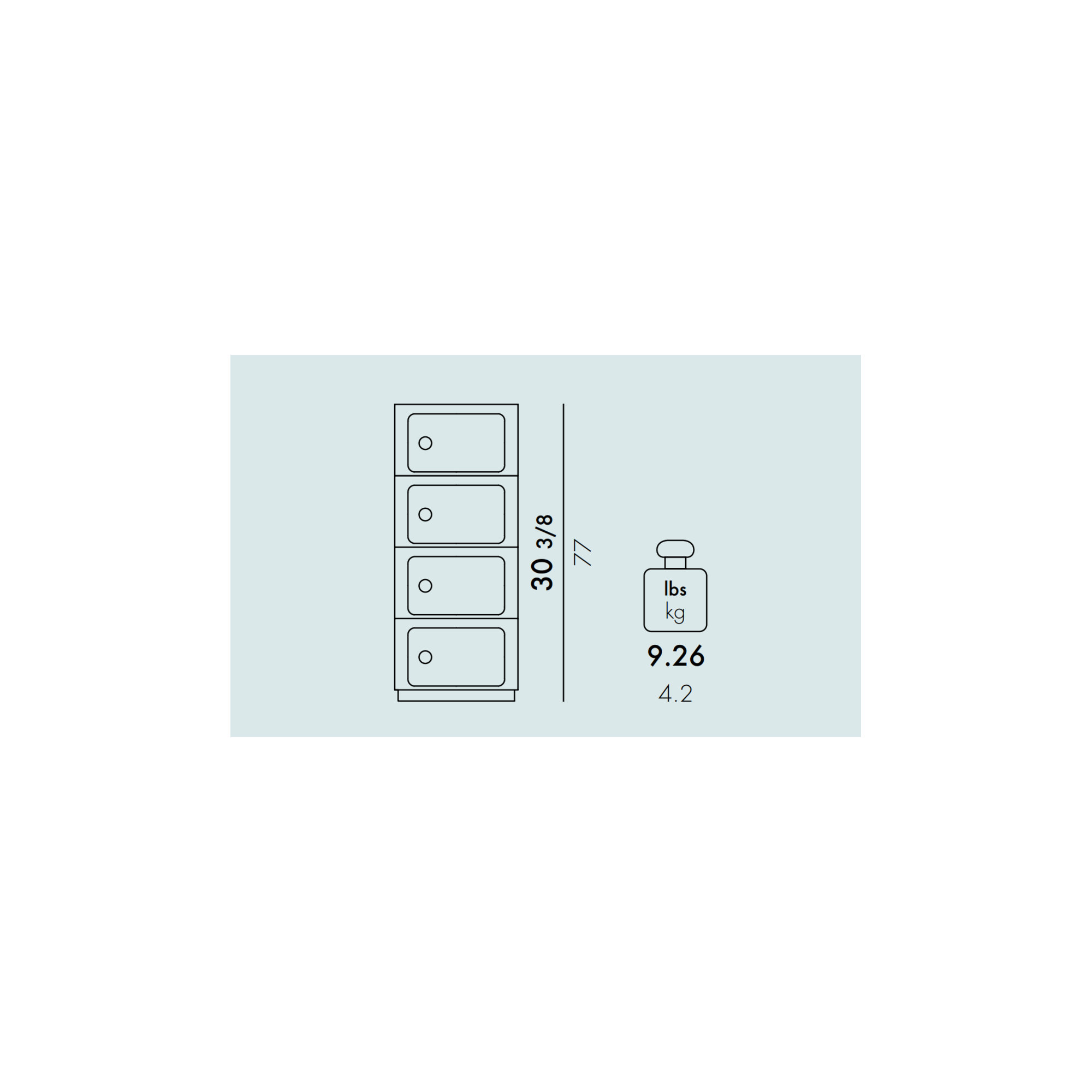 Componibili Round Modular Stacking Units, 4, White