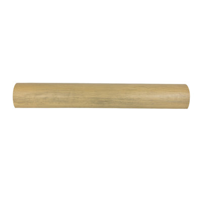 Heritage Timber Pueblo Sandblasted Faux Wood Log Beam, Round, 12"W x 9"H x 288"L, Natural White Oak Finish