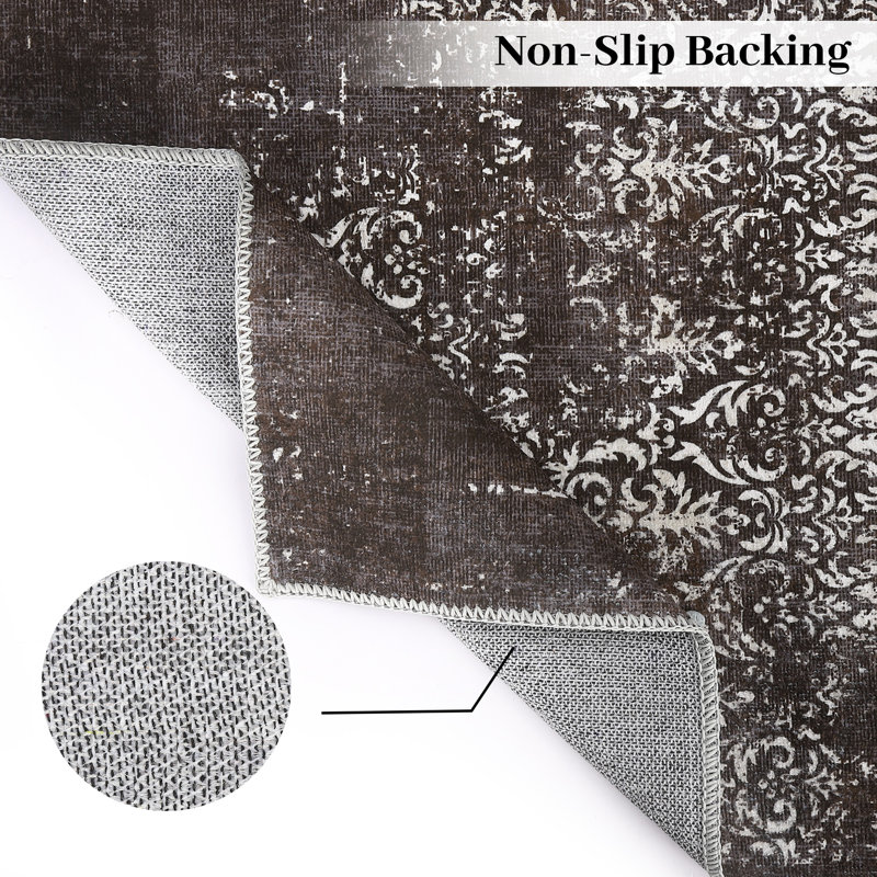 Tapis Karanveer avec envers antidérapant, Rectangle 8 pi x 10 pi