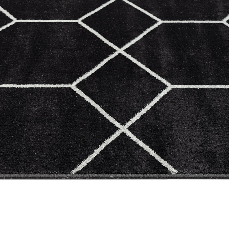 Tapis tissé à motif géométrique Trellis
