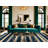 Washable Deep Blue Cream Striped Area Rug-722310322