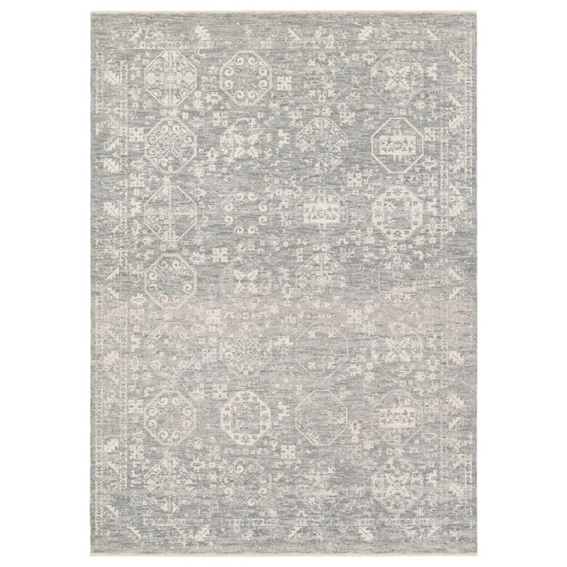 Hallam Oriental Gray Area Rug, Rectangle 8'6" x 11'6"