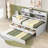 Wooden Captain Daybed Bed with Built-in Bookshelves-490314532-490314530