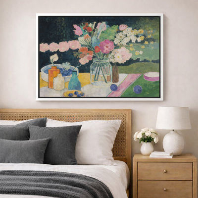 Art floral coloré de nature morte, images de salon salle à manger, impression sur toile encadrée, impression numérique