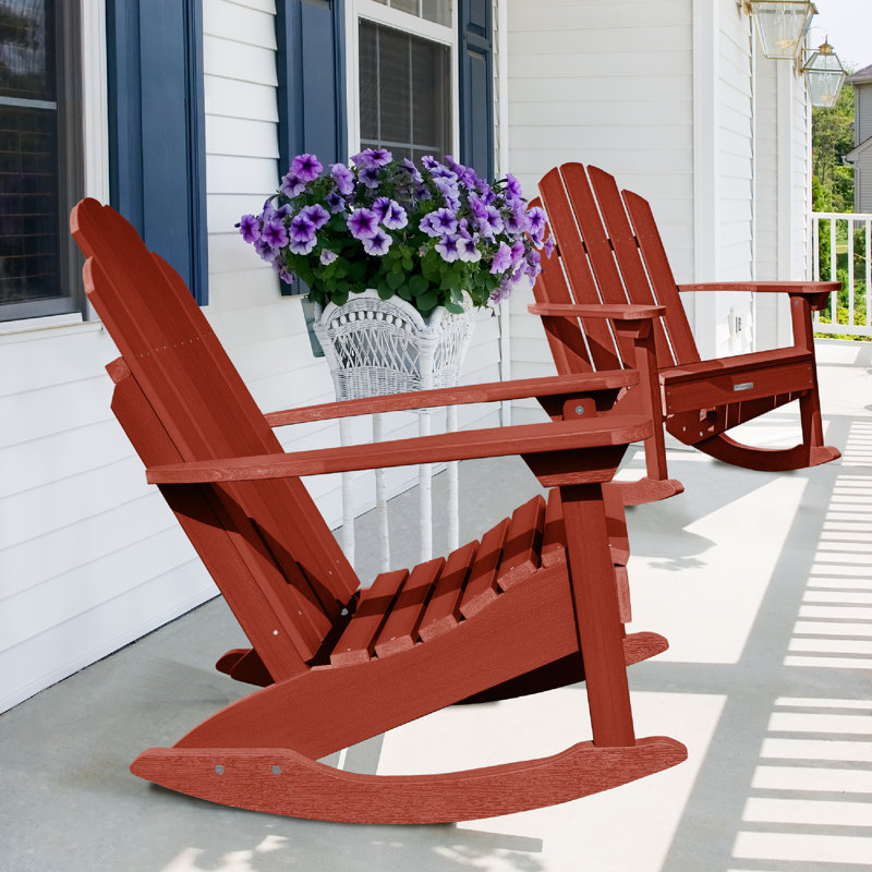 Chaise berçante Anette Classic, Rouge rustique