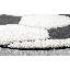 Power Loom White/Black Rug