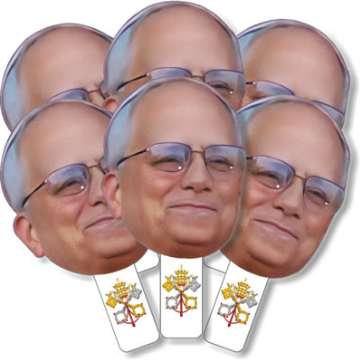 KH48841 Pope Leo XIV 6pack Cardboard Cutout Face Ka Bobs