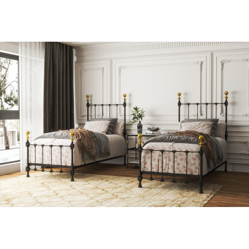 151 Palatial Bed | Complete Standard, Twin, Gunmetal