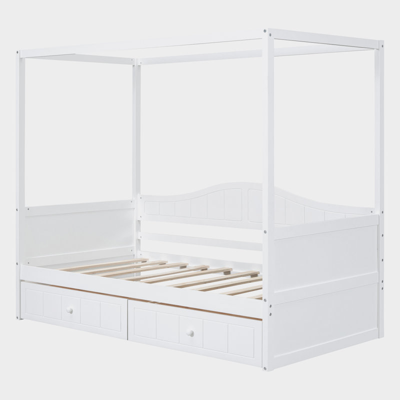 Storage Canopy Day Bed, White