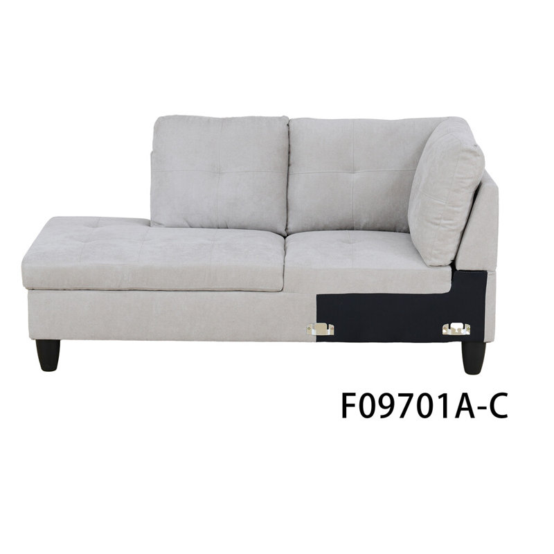 Anaka Upholstered 66 " Cotton Blend Sectional