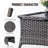 5 - Person Handwoven Wicker Patio Conversation Set With Swivel Glider Chairs & Side Table, 5" Olefin Cushions-123855032-123855035