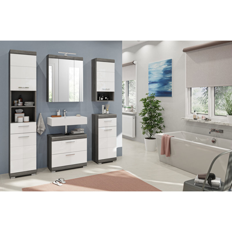 Haikey 60Cm Single Bathroom Vanity Base Only In White