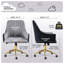 Chaise de bureau en velours Mariachristina-88632056