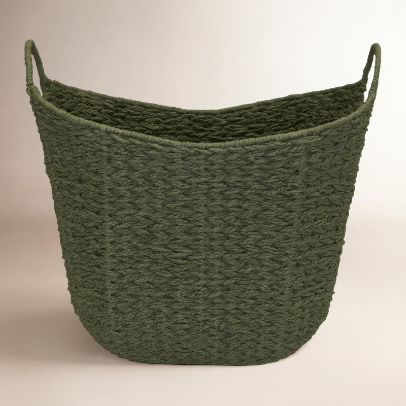Panier à pelle avec poignées, Olive