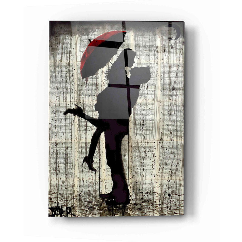 Trinx «Love and Rain» par Loui Jover, art mural en verre acrylique, H 16 po x l 12 po x P 0,12 po