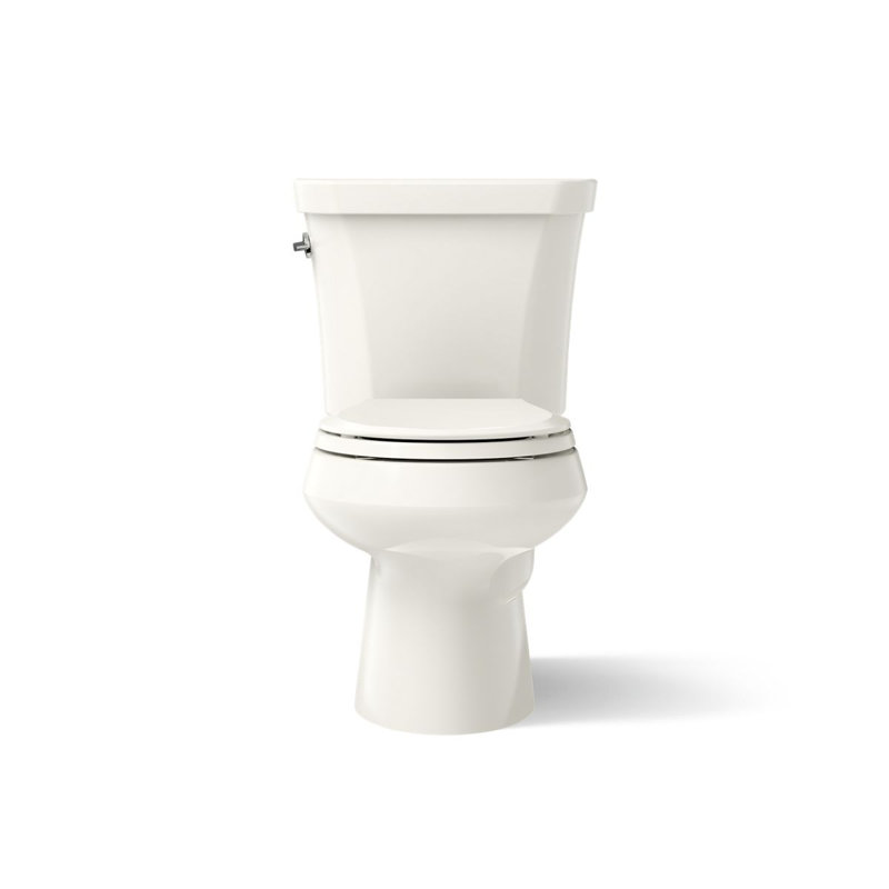 Wellworth™ 1.6 GPF Round Two-Piece Toilet (Seat Not Included), Biscuit, Left-Hand