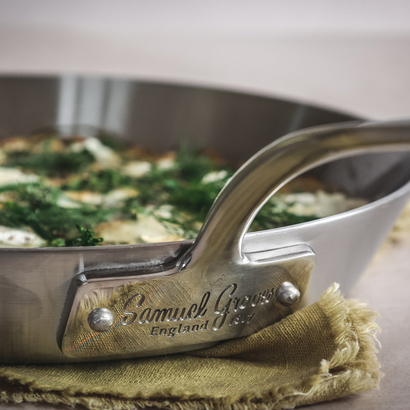 Samuel Groves Stainless steel 3-ply frying pan, 29 cm