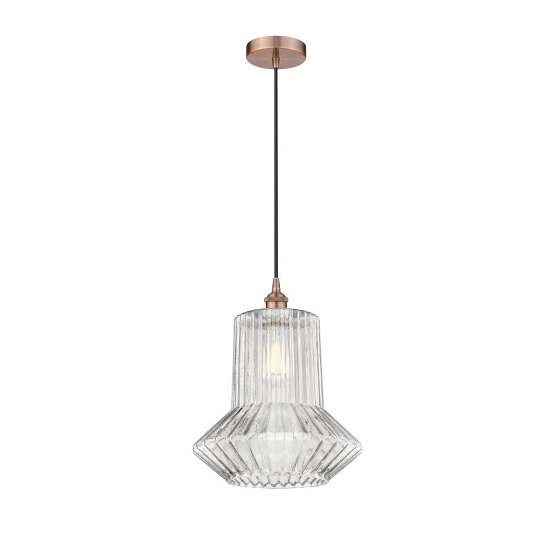 Luminaire suspendu simple à 1 lumière Boalsburg, Cuivre antique