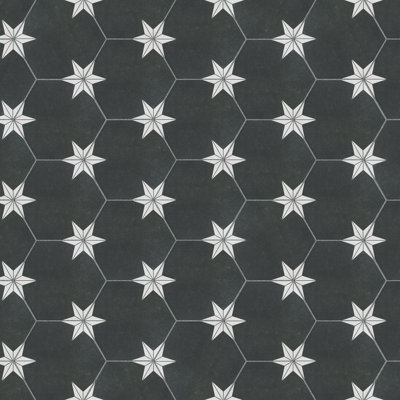 Carreau de porcelaine à motif hexagonal 9 po x 10 po Stella