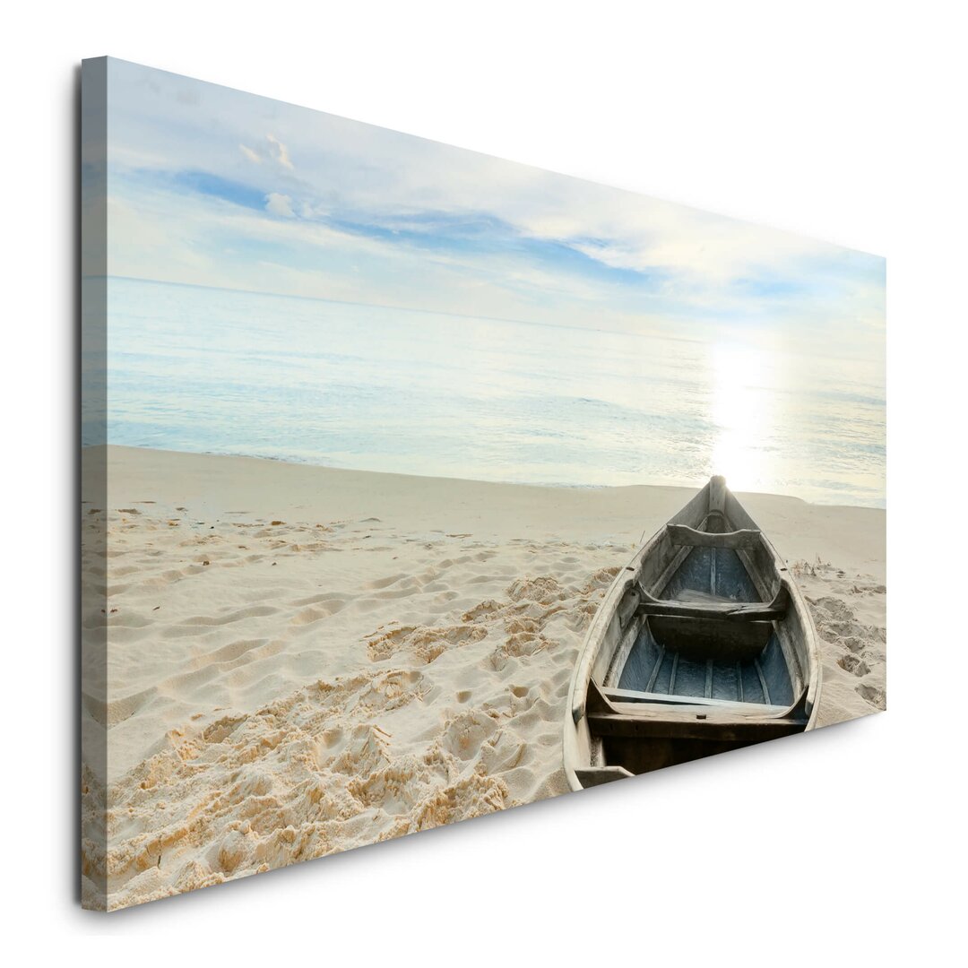 Leinwandbild Schiff am Strand