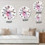 Horloge murale traditionnelle bleue et rose-1732971826