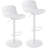 Charlotterose Swivel Height Adjustable Bar Stools Faux Leather Upholstered Counter Stool with Metal Frame-1160274371