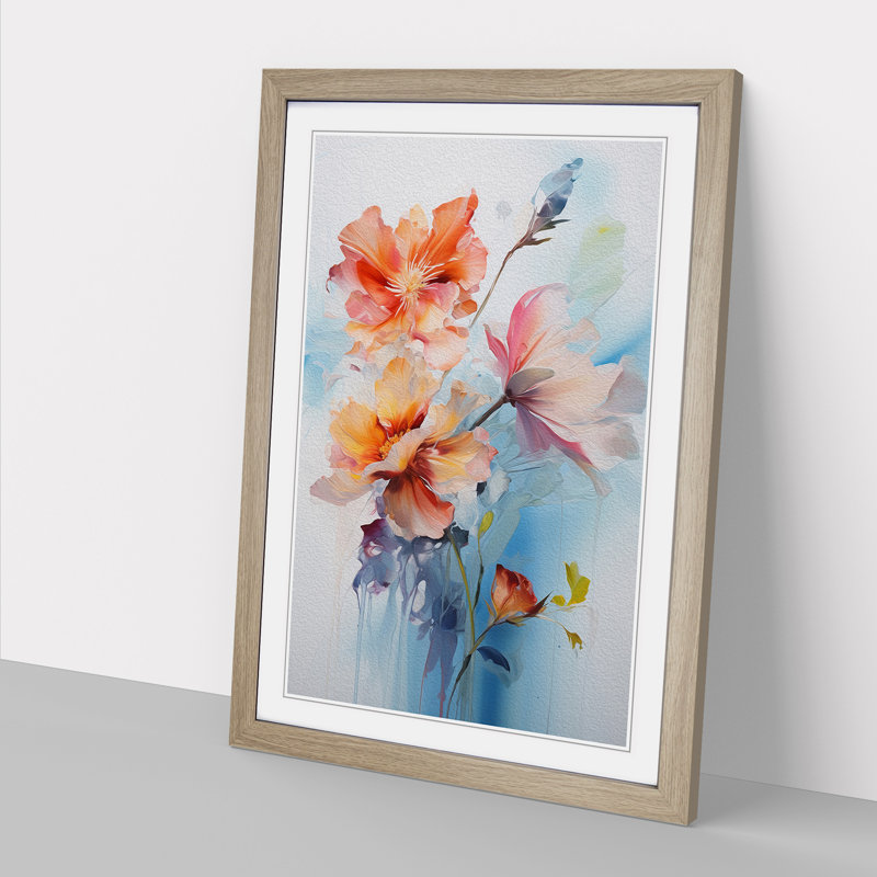 Single Picture Frame Print on Wood, Oak Framed, 46cm H x 34cm W