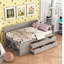 Lit de jour simple avec tiroirs et tablettes-1317406989