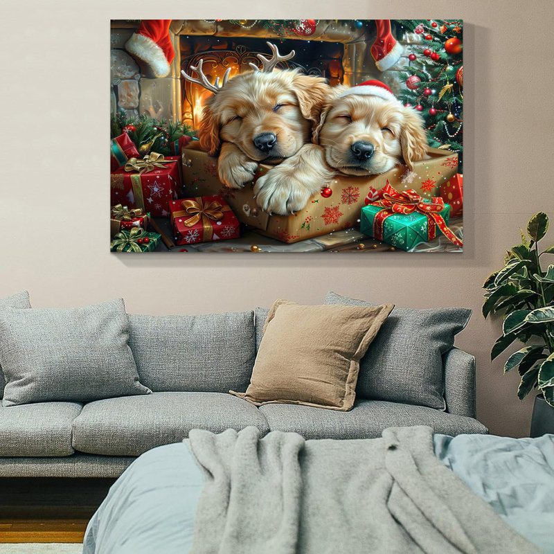Arbre de Noël, art mural sur toile, H 12 po x P 1,5 po x l 18 po