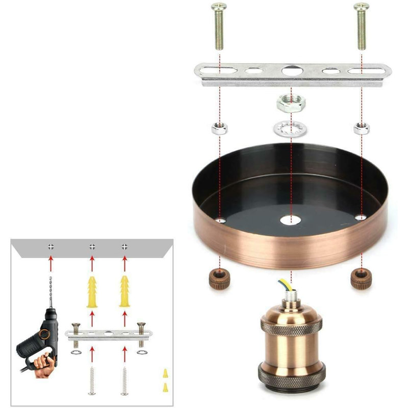 Semi Flush Mount, Copper