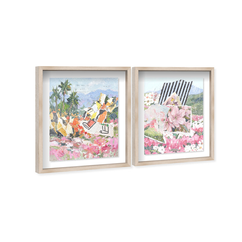 Tropic Bloom Set Shadowbox Landscape & Nature Print by Oliver Gal, Black Frame, 16 x 20, 21.5"H x 25.5"W