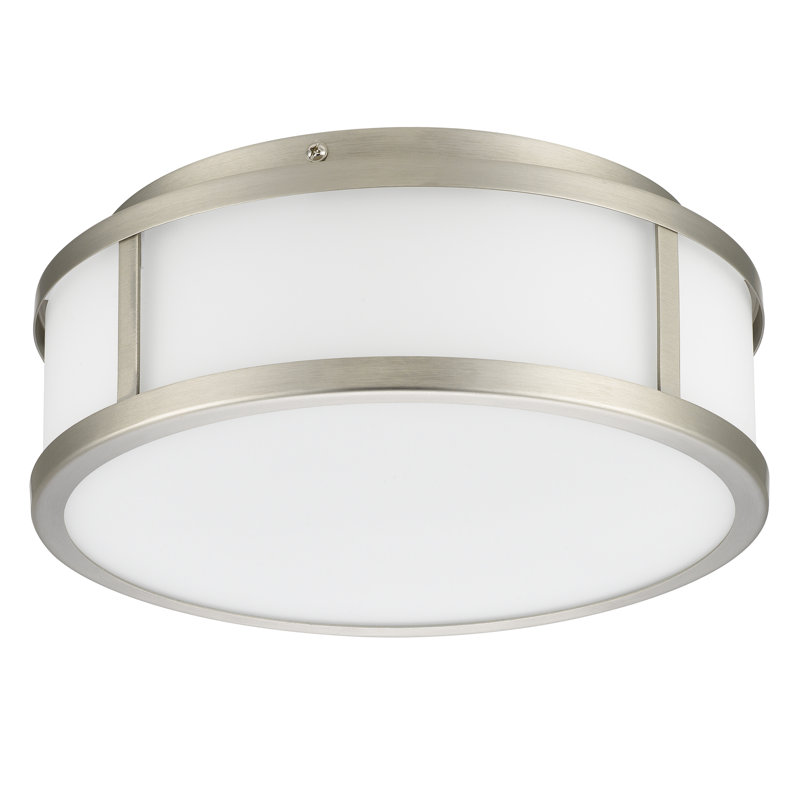 Plafonnier encastré à DEL intégré en nickel brossé de 10 pouces, 1225 lumens 24 W, 3 lumières à température de couleur sélectionnable 3000 K / 4000 K / 5000 K, à intensité variable, diffuseur en verre blanc gravé, intérieur