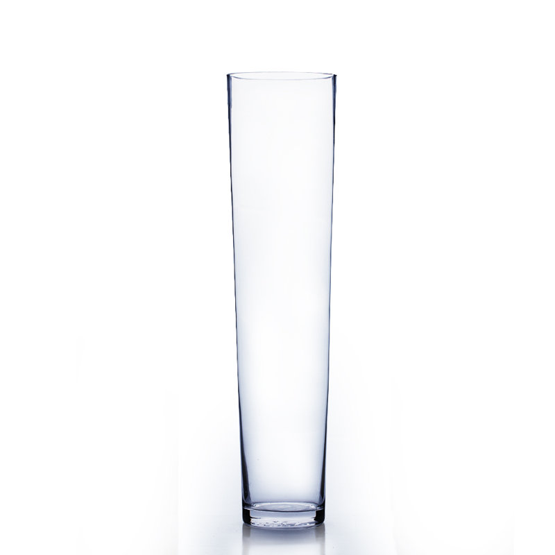 Vase en verre, H 19 po x l 5 po x P 5 po