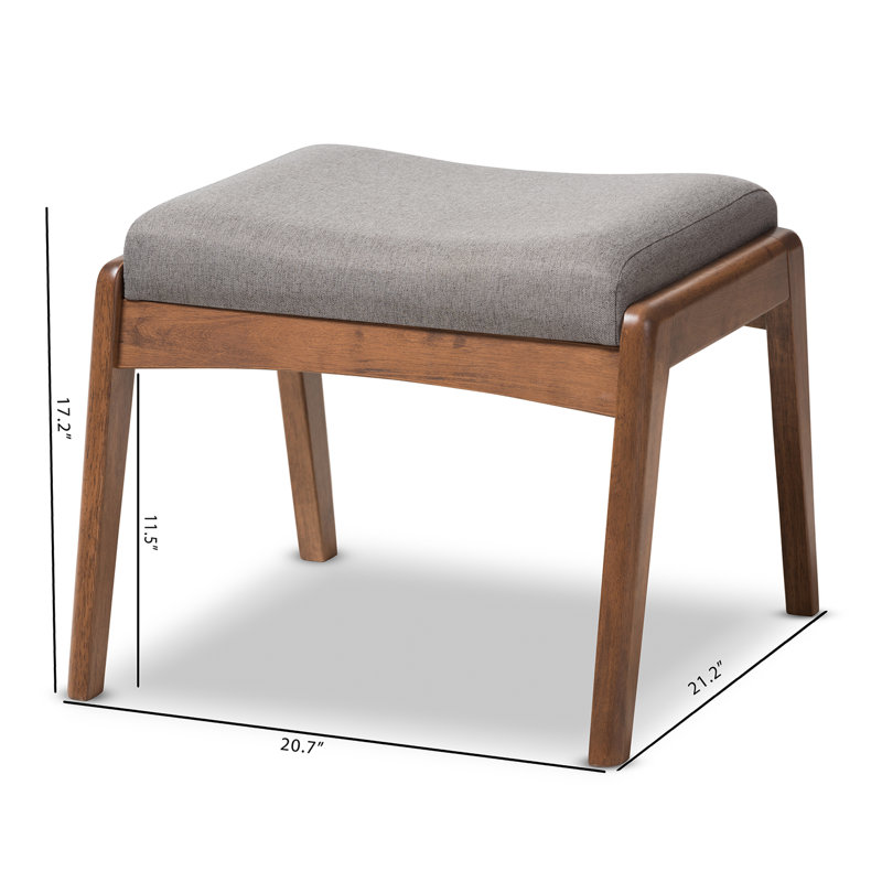 Kellems Upholstered Ottoman, Gray