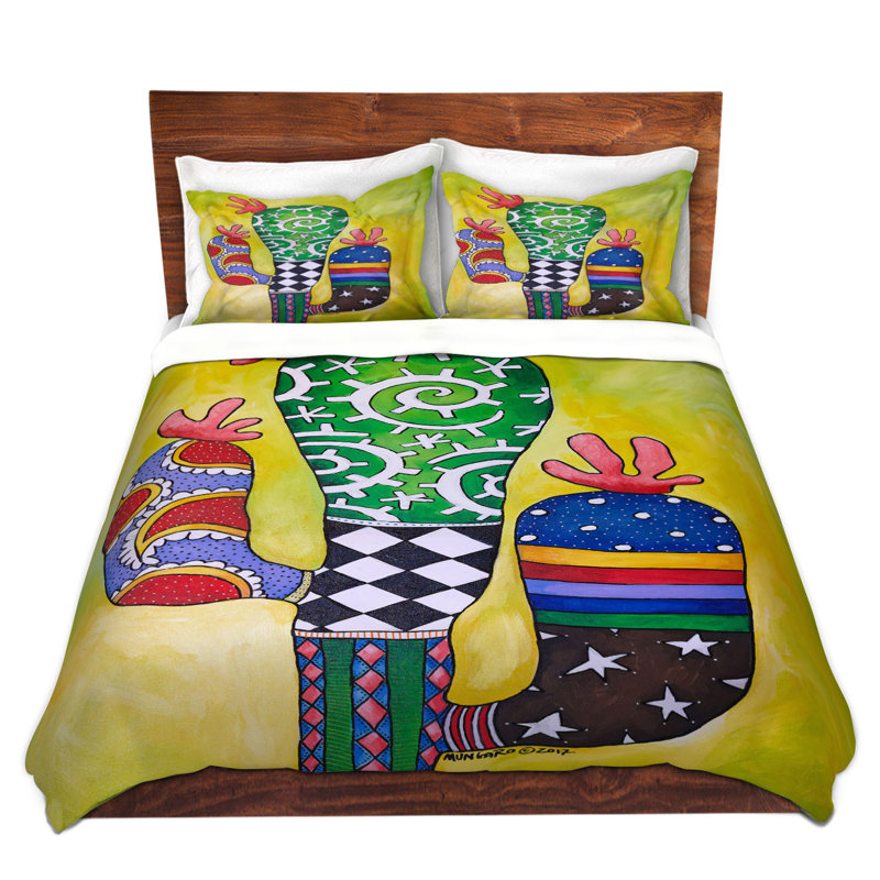 Ensemble de housse de couette en microfibre DiaNoche par Marley Ungaro - Starbrite Cactus