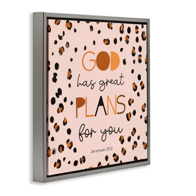 God Has Plans For You Floating Frame, design by Patricia Pinto