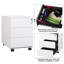 Geeske 39cm Wide 3 -Drawer Mobile Steel File Cabinet