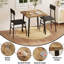 Ensemble de table de salle à manger 3 pièces pour 2 personnes, petite table de cuisine et chaises avec sièges rembourrés pour appartements et petits espaces