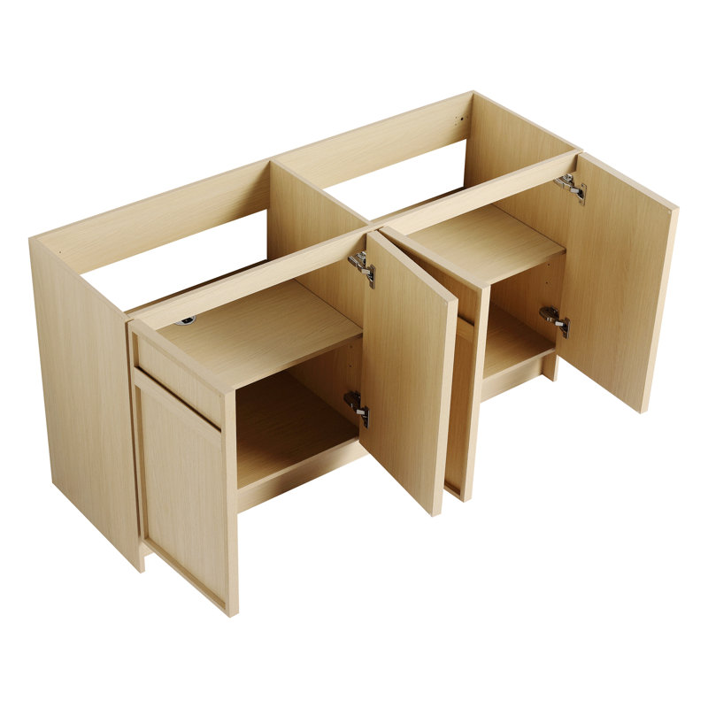 30 " Modern Design Float Bathroom Vanity With Ceramic Basin Set,  Wall Mounted White Vanity  With Soft Close Door
