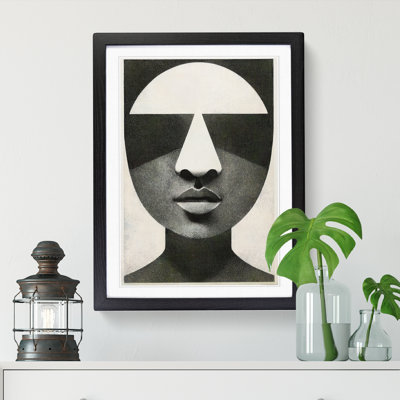 Linslade Halftone Face - Picture Frame Print