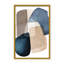 Abstract Blue Brown Blocks by  - Picture Frame Painting on Paper-131292262-131292258-131292251