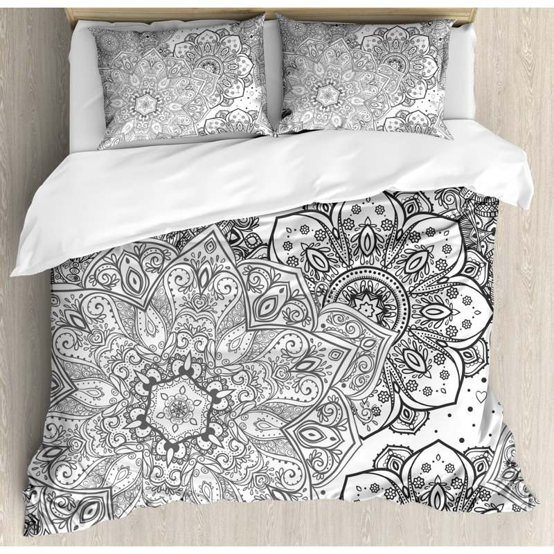 Cottage Americana Polyester Floral Duvet Cover, Botanical Flora, Queen