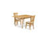 L'ensemble de table de cuisine 3 pièces pour petits espaces comprend une table de salle à manger rectangulaire avec Dropleaf et 2 chaises de salle à manger en tissu de lin, chêne-689759449-749268148