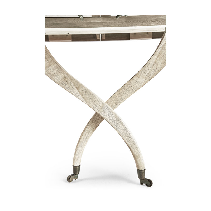 Solar Oval Solid Wood Dining Table, Bleached Walnut
