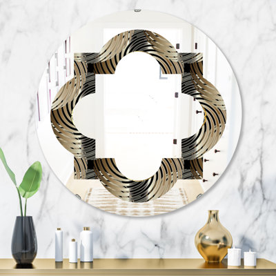 Miroir mural en forme de abstract géométrique abstraite i moderne quadrilobe