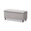 Banc de rangement rembourré en polyester Ahrens au fini beige gris, H 18,7 po x l 41,73 po x P 16,73 po-210987867-196630285