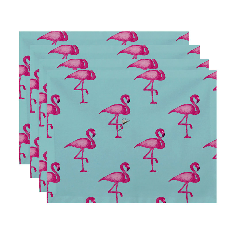 Josefien Polyester Animals/Nature Rectangle Placemat, Aqua